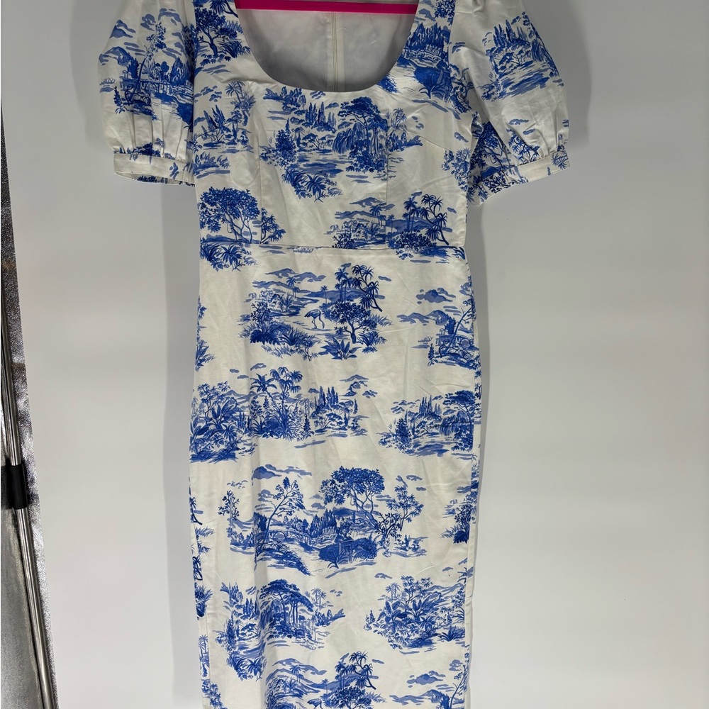 Ann Taylor Blue and White Dress - Picture 3 of 13